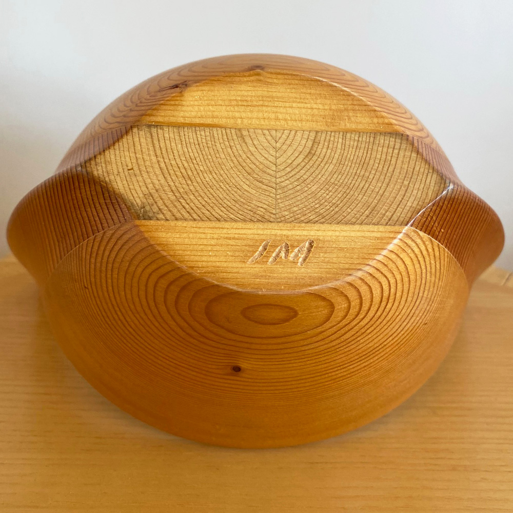 Johnny Mattsson / ジョニー・マットソン Wooden 木製 パイン ボウル 北欧ビンテージ雑貨 サブ画像5