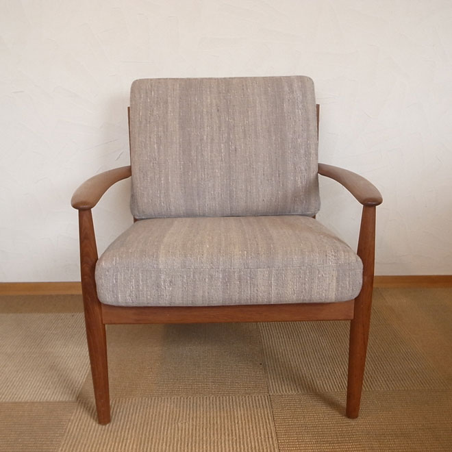 グレーテヤルク チーク イージーチェア デンマーク グロストロップ