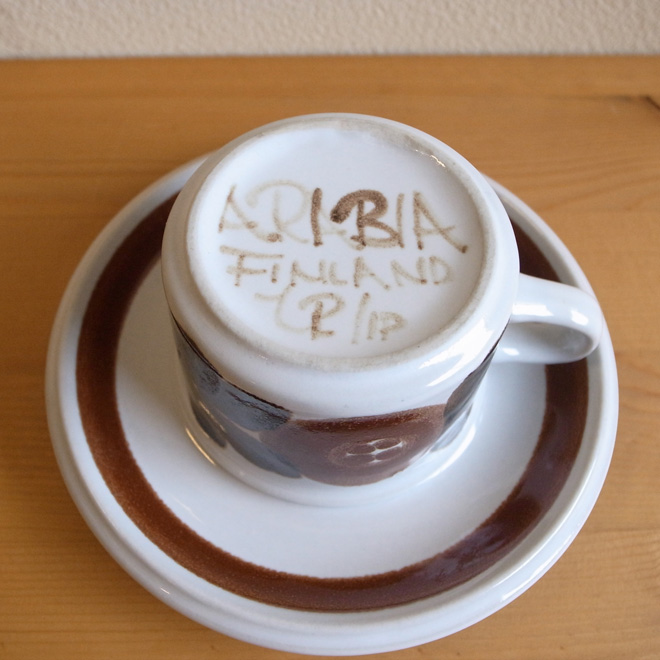 Ulla Procope / ウラ・プロコッペ ARABIA Rosmarin / ロスマリン デミタスカップ＆ソーサー 北欧ビンテージ雑貨 サブ画像3