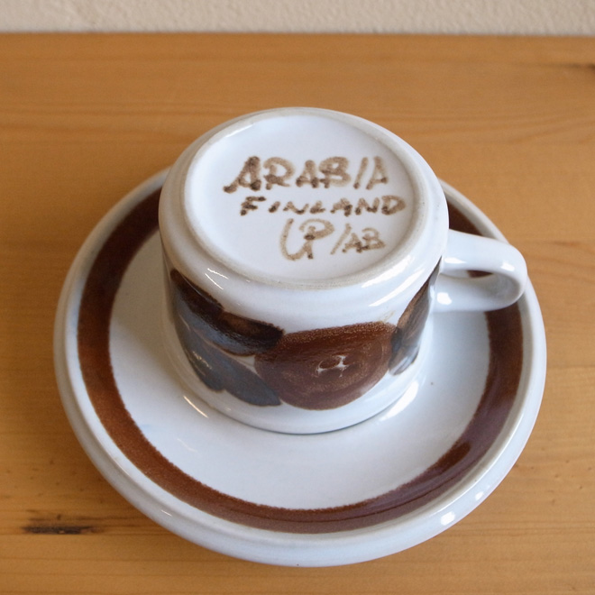 Ulla Procope / ウラ・プロコッペ ARABIA Rosmarin / ロスマリン デミタスカップ＆ソーサー 北欧ビンテージ雑貨 サブ画像3