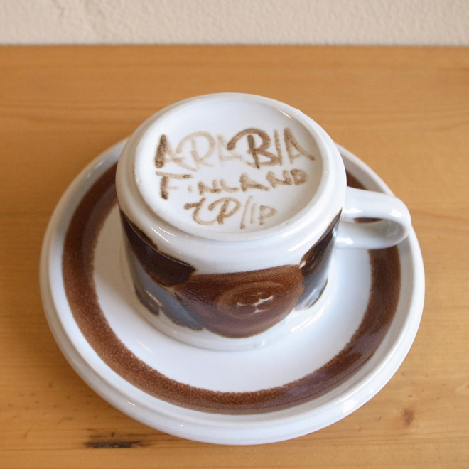 Ulla Procope / ウラ・プロコッペ ARABIA Rosmarin / ロスマリン デミタスカップ＆ソーサー 北欧ビンテージ雑貨 サブ画像3