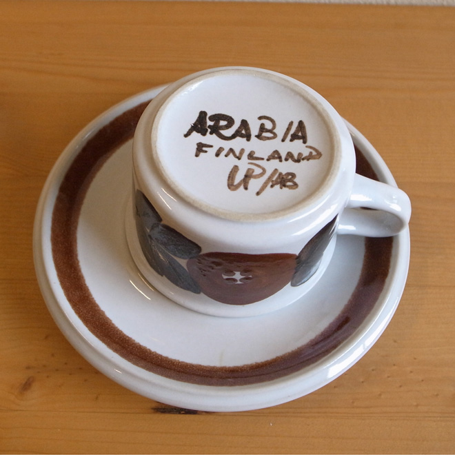 Ulla Procope / ウラ・プロコッペ ARABIA Rosmarin / ロスマリン デミタスカップ＆ソーサー 北欧ビンテージ雑貨 サブ画像3