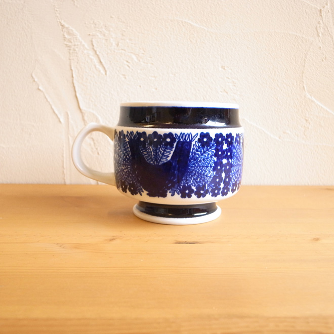 Raija Uosikkinen / ライヤ・ウオシッキネン ARABIA sinilintu モーニングカップ 北欧ビンテージ雑貨 サブ画像1