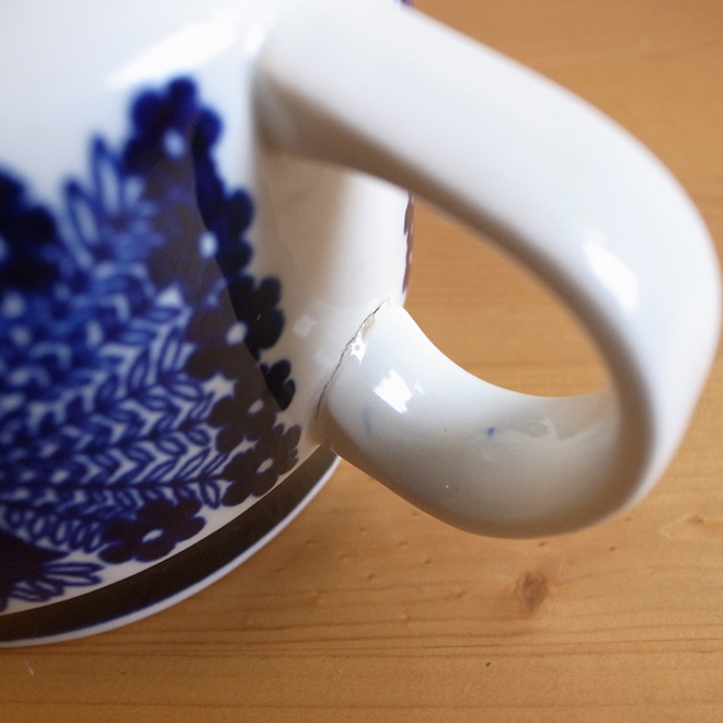 Raija Uosikkinen / ライヤ・ウオシッキネン ARABIA sinilintu モーニングカップ 北欧ビンテージ雑貨 サブ画像5